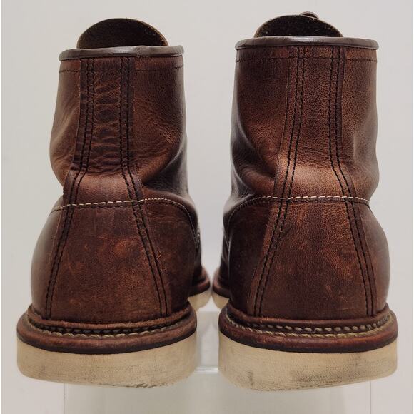 Red Wing Heritage 6" MOC Toe Boots Mens 1907 Copper Rough & Tough Sz 10.5 D - Picture 5 of 9